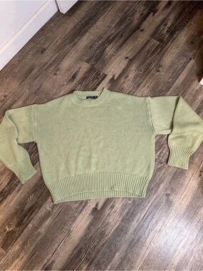 Nasty Gal Sage Green Knit Sweater